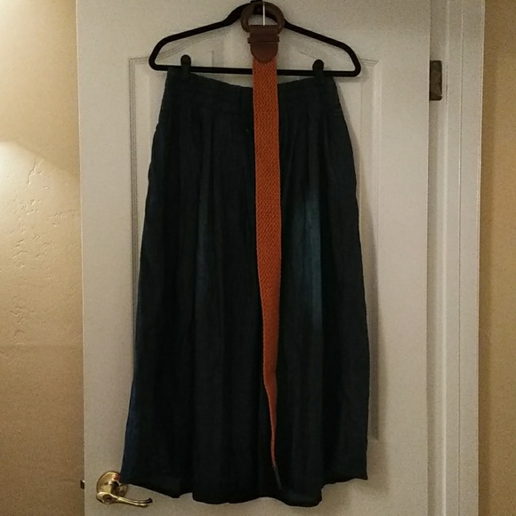 Denim Maxi Skirt with Belt NWT XL - Picture 4 of 5
